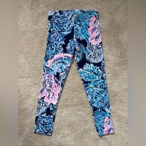 Lilly Pulitzer Kids Leggings - Blue and Pink Floral